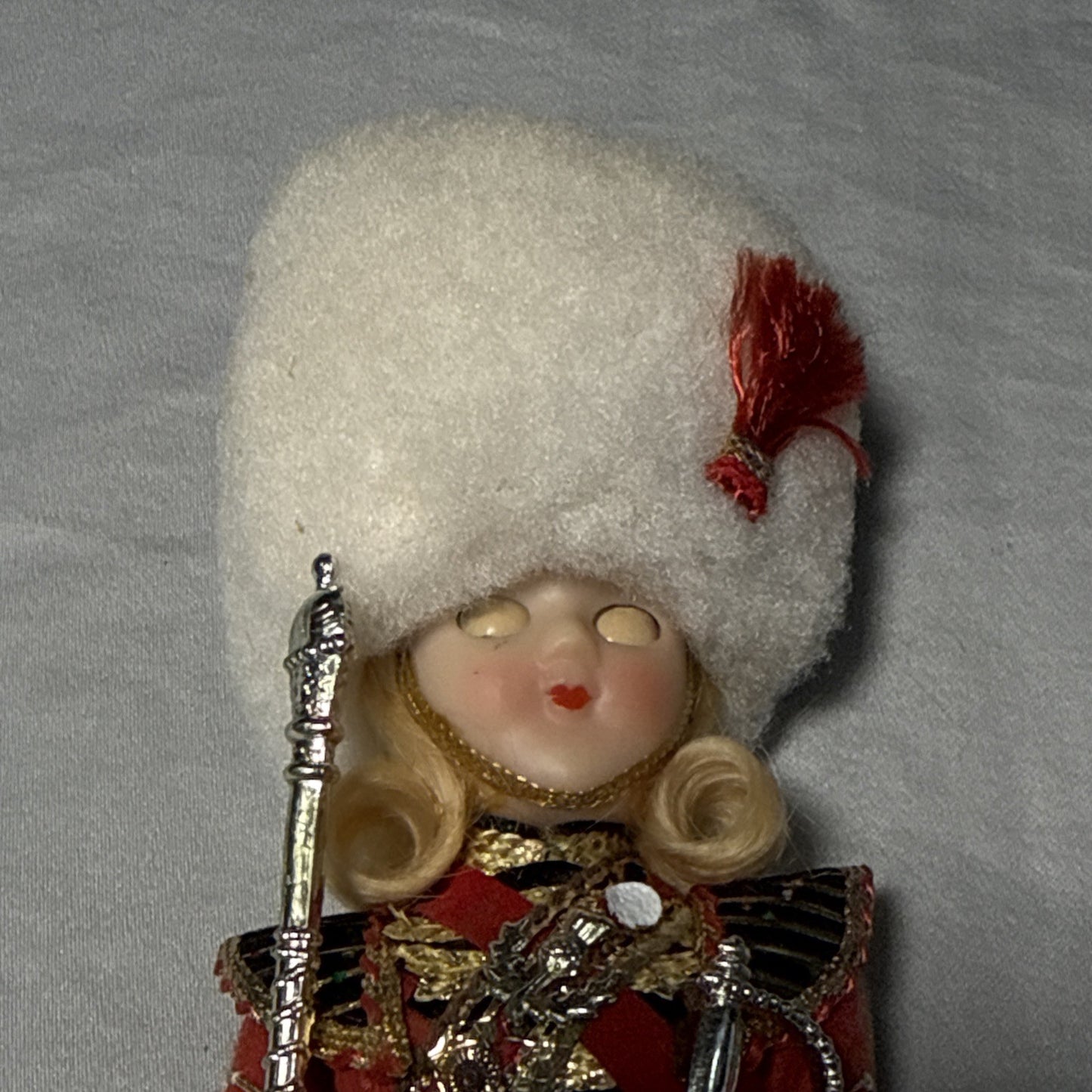 Vintage Toy Soldier Dolls Sleepy Eyes Kilt Hard Plastic Set of 2