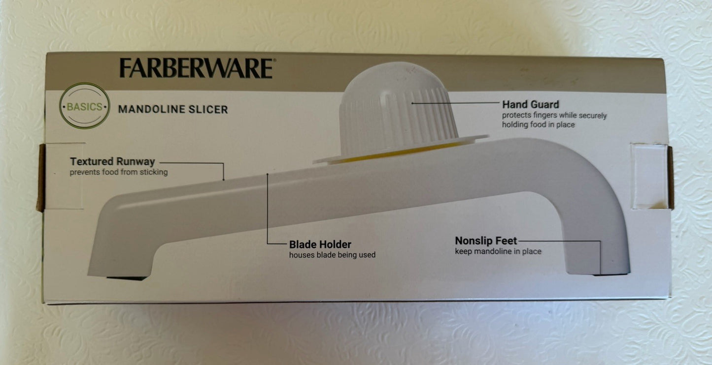Farberware Classic Mandoline Slicer 3 Stainless Steel Blades New Open Box