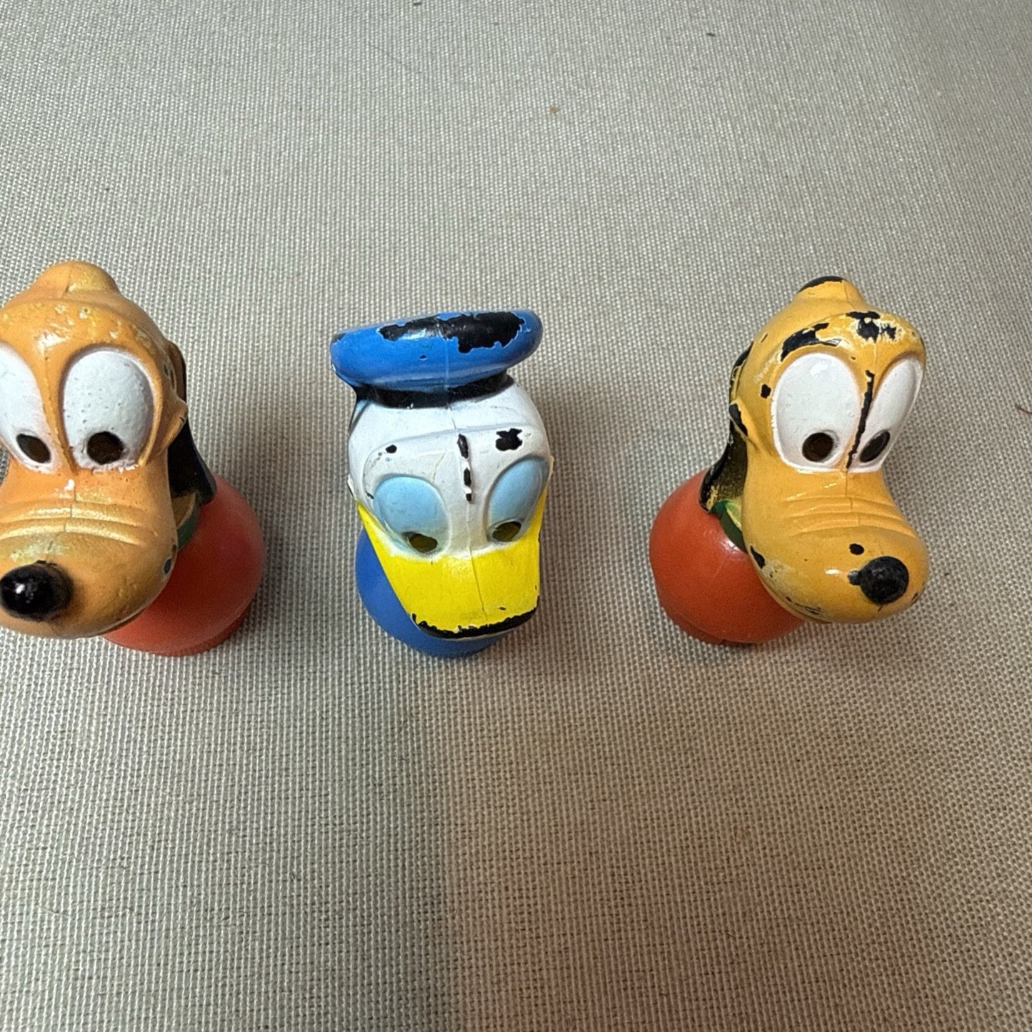 Vintage ILLCO Disney Little People Mickey Pluto Donald Lot