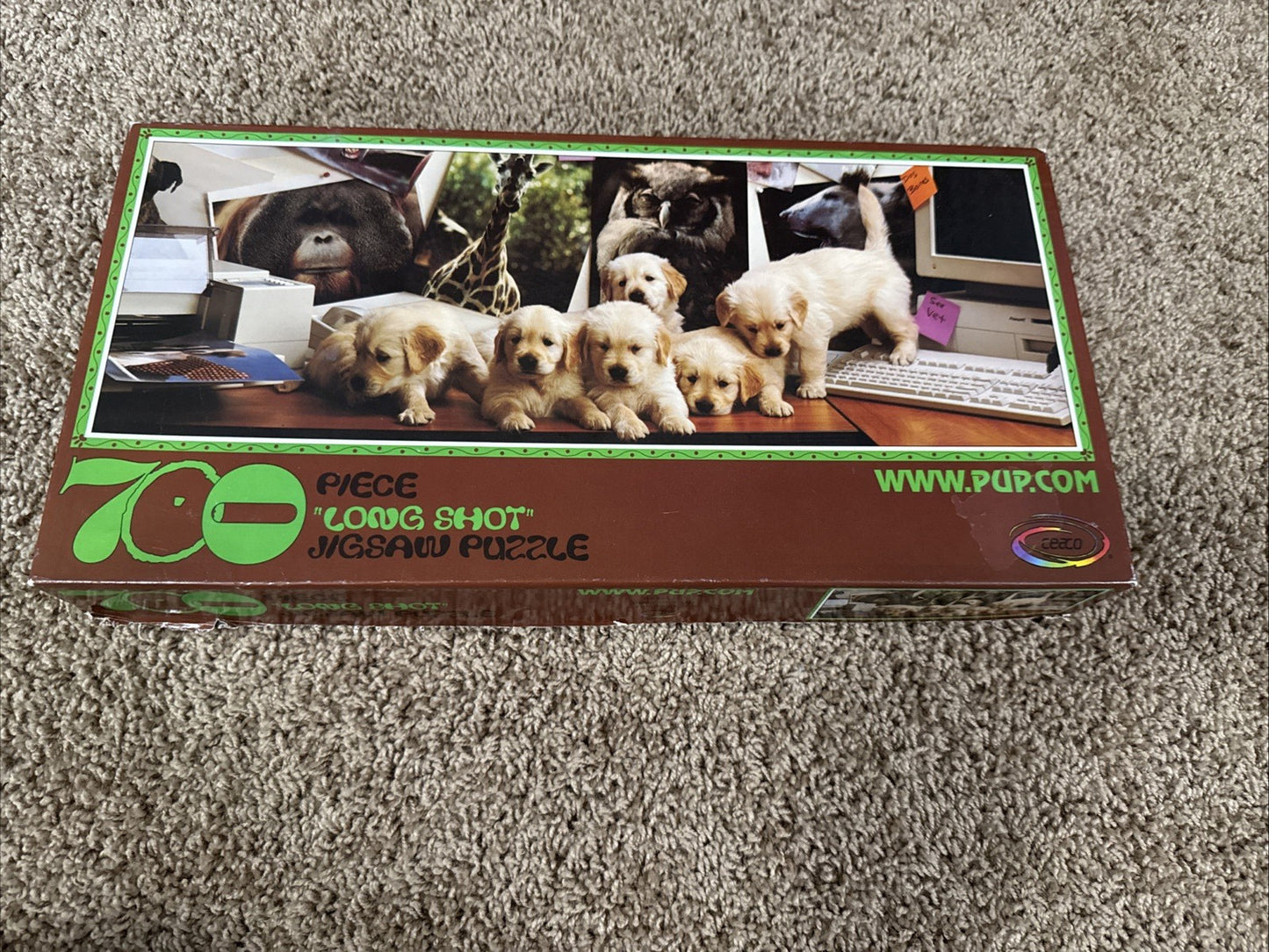Vintage Panorama Jigsaw Puzzle Lot MB 750 Piece Long Shot Puppies 700 Piece