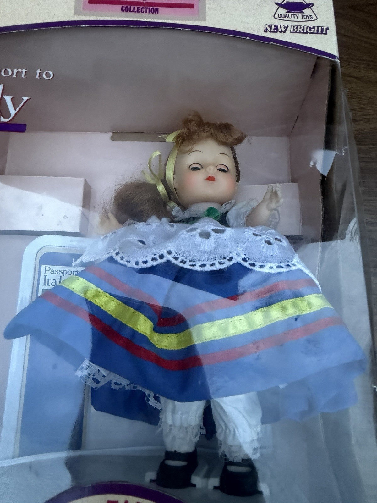 Vintage 1993 Passport To Italy Sleepy Eye Doll 7" Talking Doll Toy NEW IN BOX