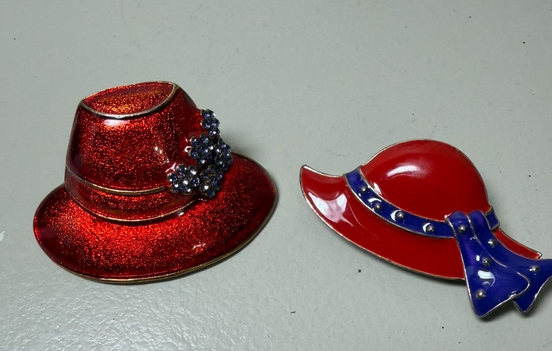 Red Hat Society Lot Teapot Pin Keychain Charms Jewelry Craft Beads Red Purple