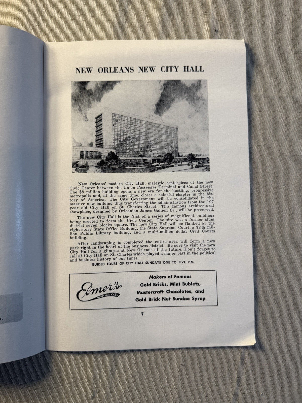 Vintage New Orleans Louisiana Tourist Guide Blue Book Mardi Gras Map 1950s-60s