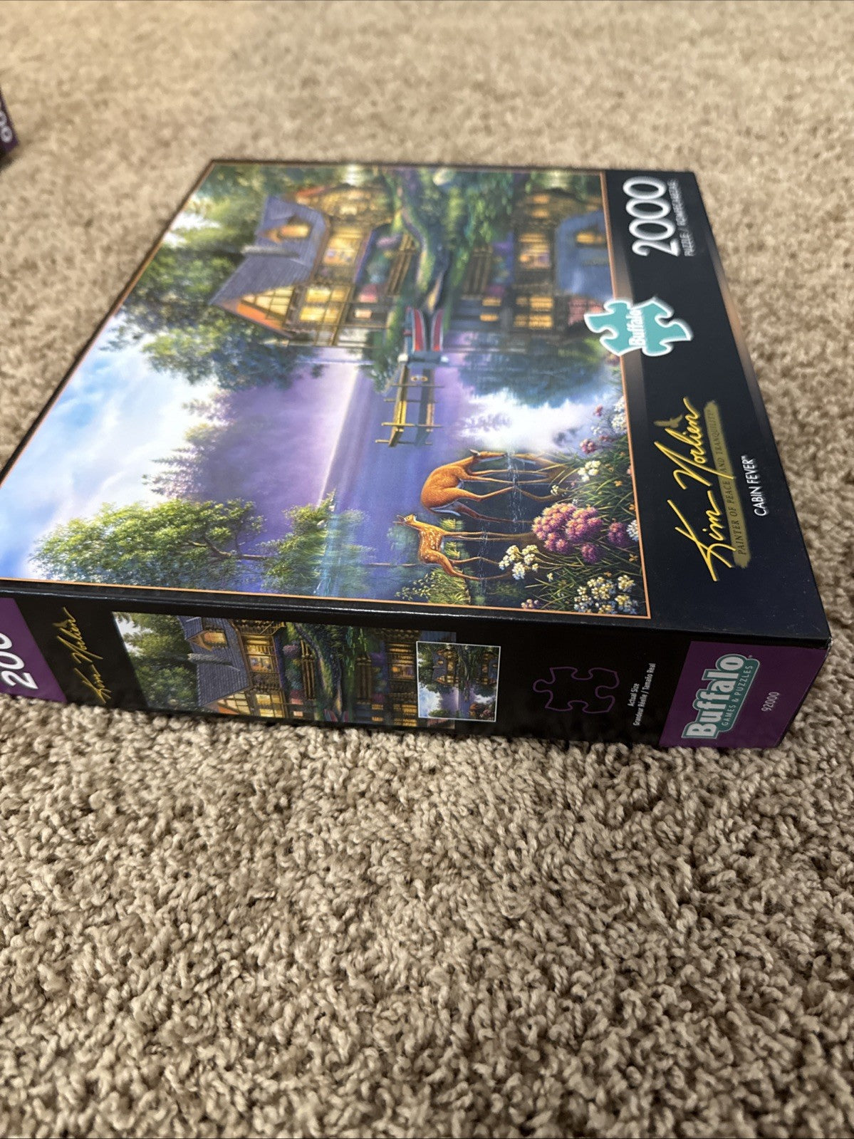 Buffalo Games 2000 Pc Puzzles Mountains on Fire Cabin Fever Kim Norlien Lot of 2