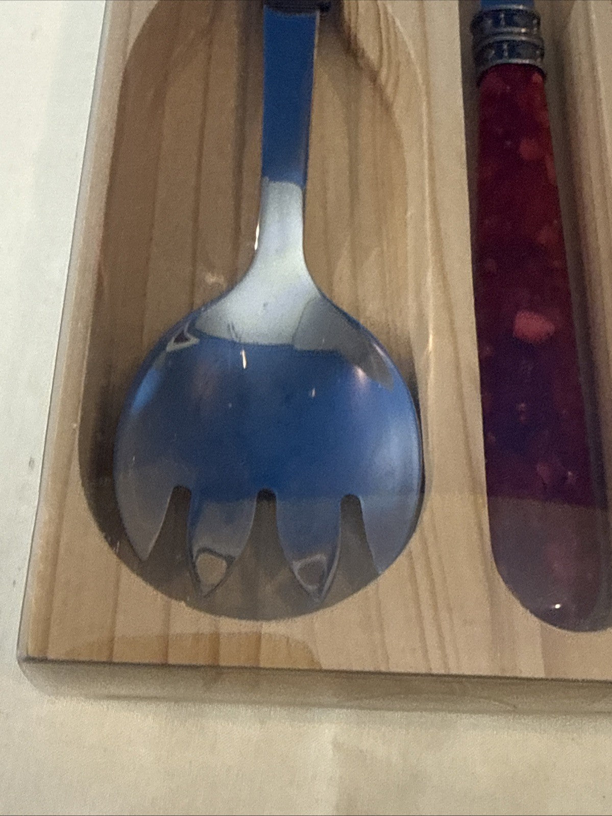 Lorena 2 Piece Salad Utensil Serving Fork Spoon Set Stainless Steel Boxed
