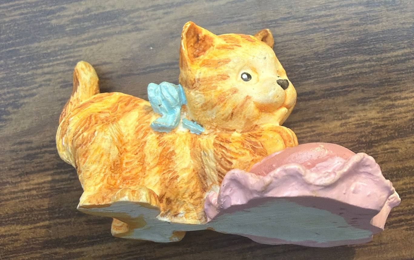 Miniature Cat Figurines Mixed Lot Tiny Ceramic Resin Cats