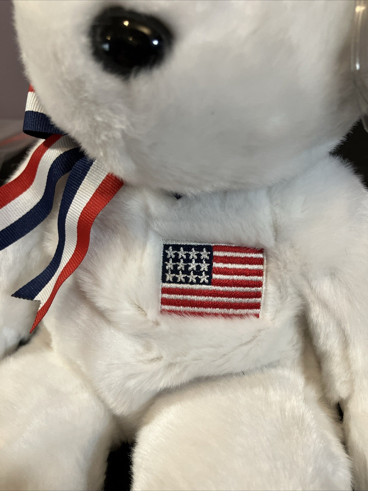 Ty Large Plush Beanie Buddy - America the White Bear