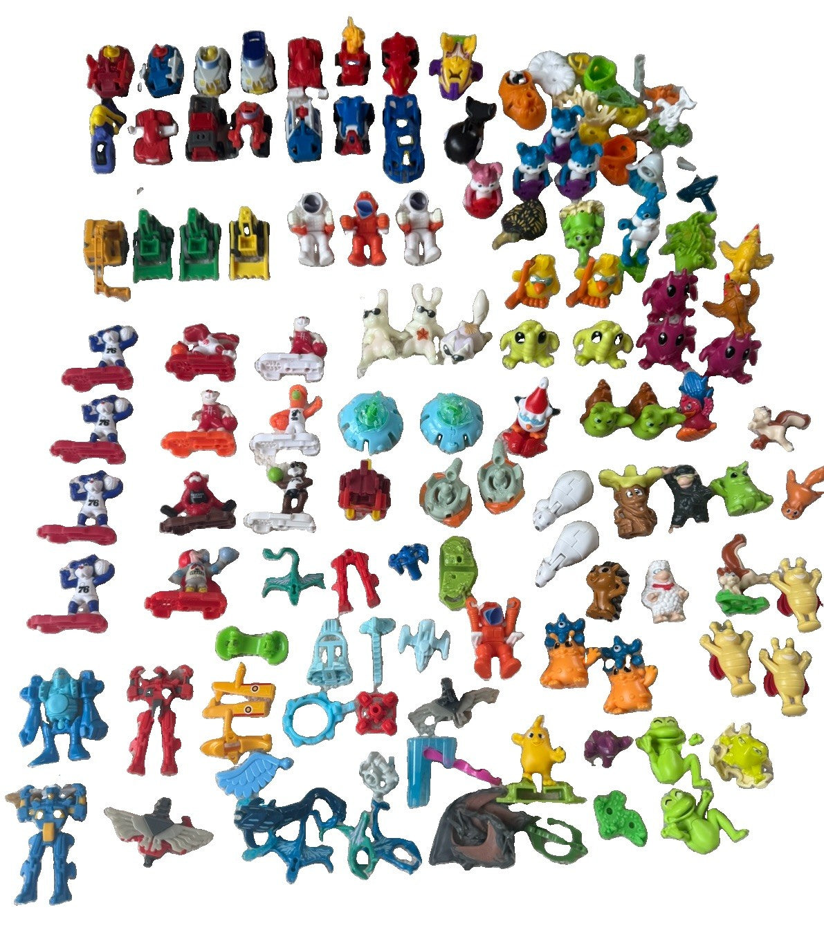 Vintage Kinder Surprise & Fast Food Toy Lot of 100+ Miniature Vehicles & Figures