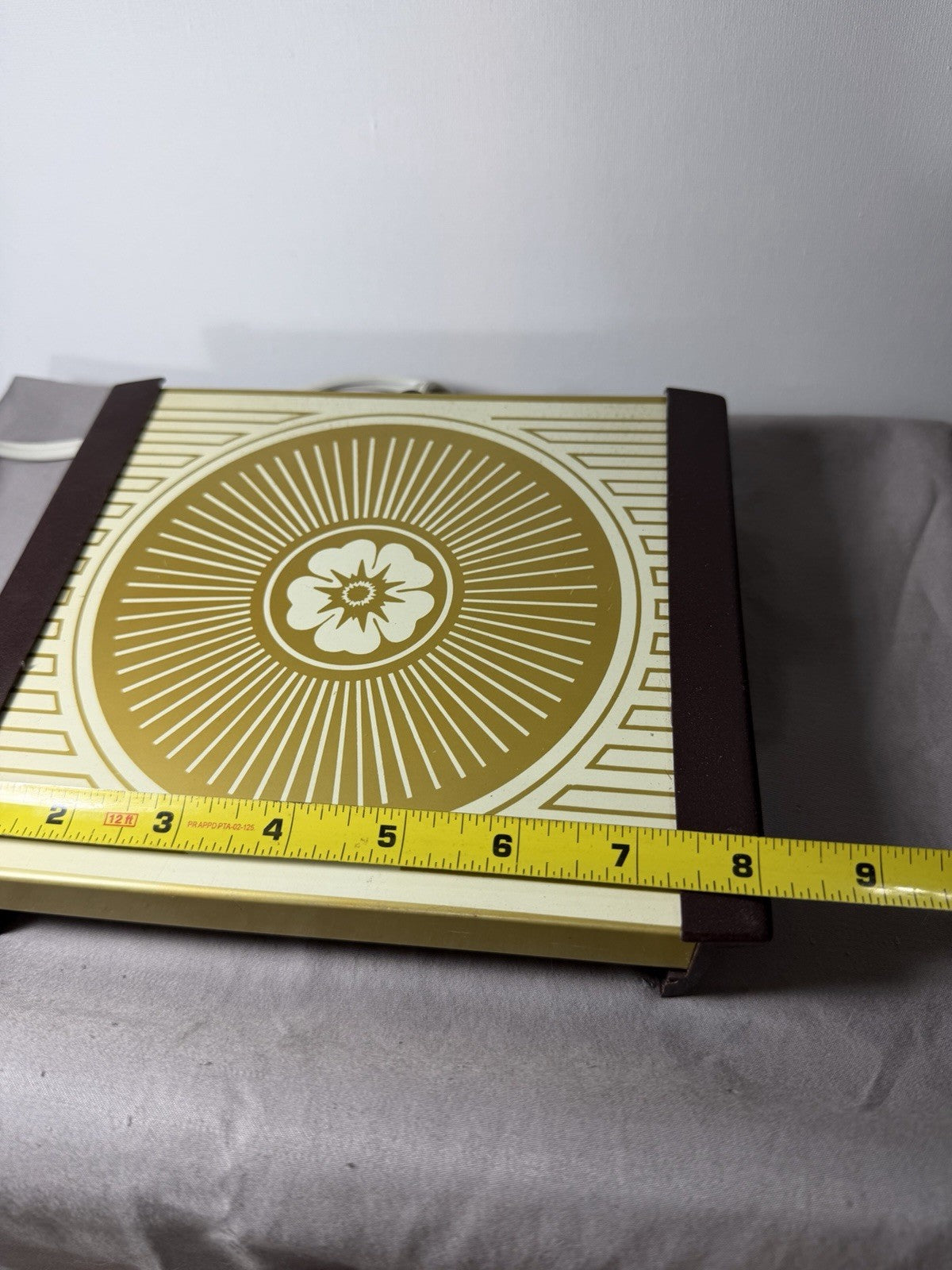 Warm O Tray Model 130T Electric Warming Tray Sunburst Gold