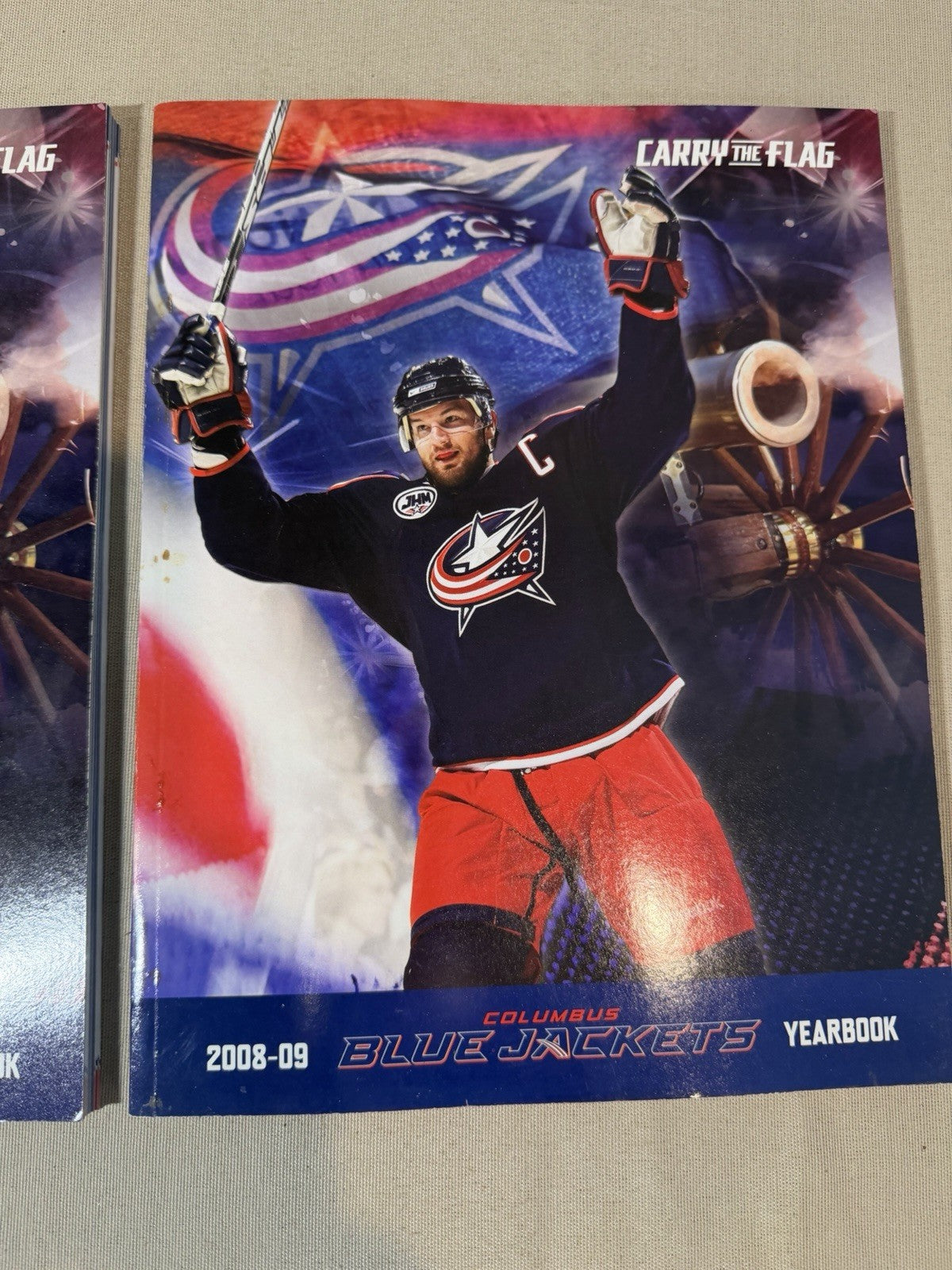 Vintage 2008-2009 Columbus Blue Jackets NHL Yearbooks Programs Hockey Cards Lot