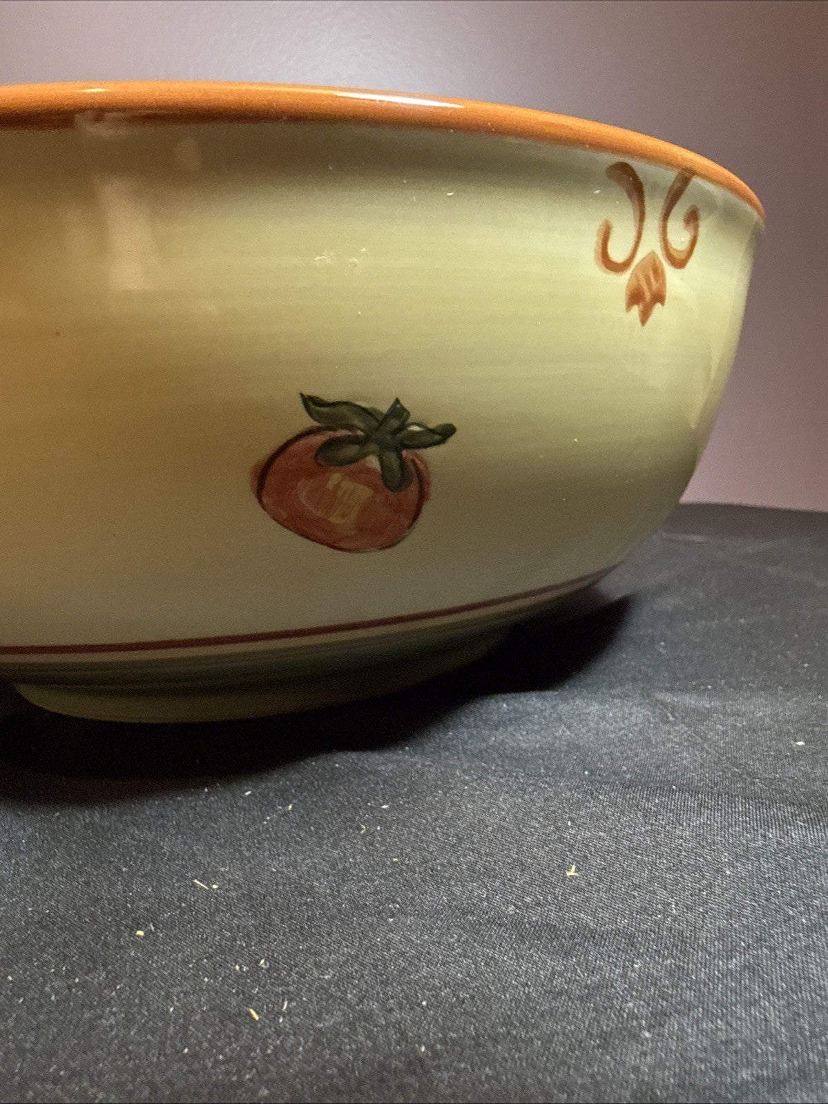 HD Designs Veggie Garden Pasta Serving Bowl 11" Artichoke Tomato Pepper Basil