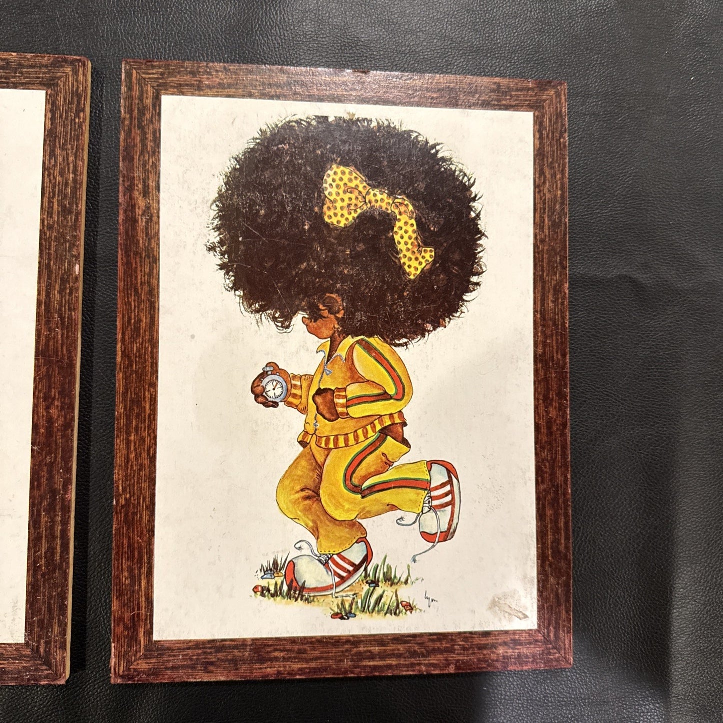 Arthur A Kaplan Lithograph Set Of 2 Children Playing Sports Boxing Running