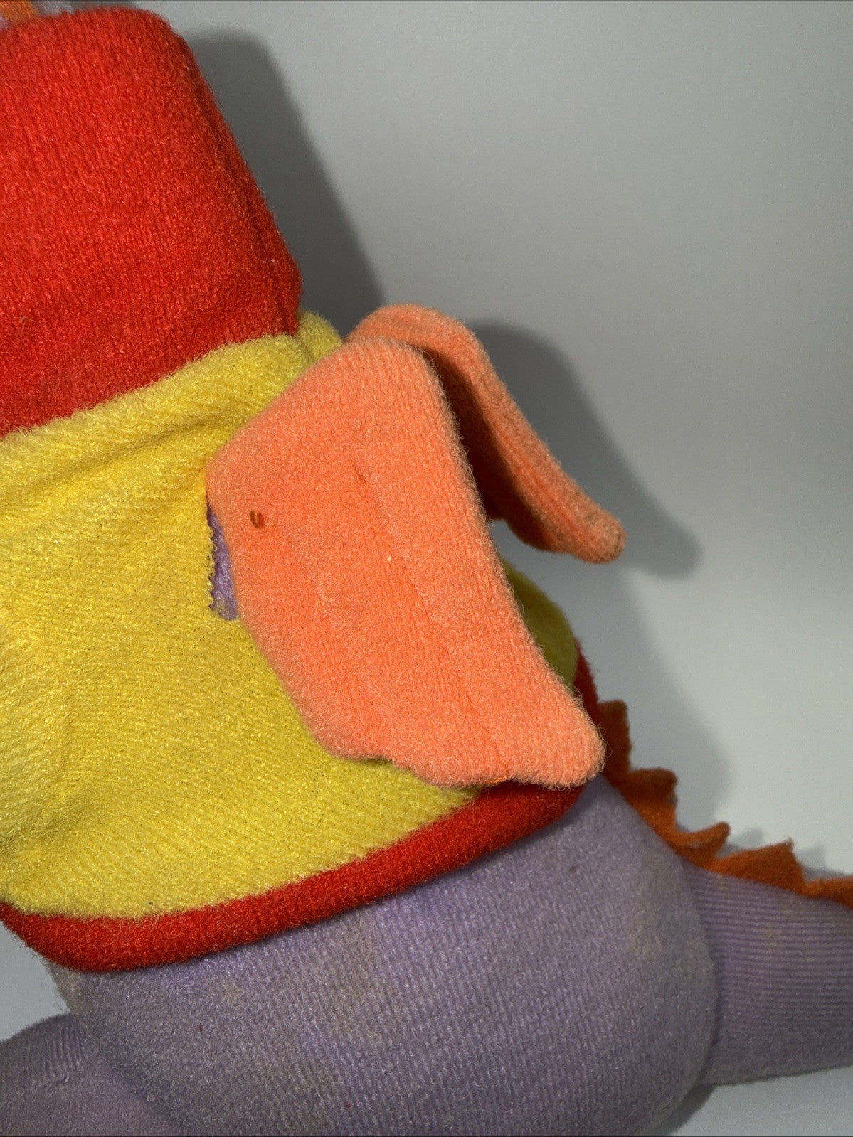 Vintage 1982 Walt Disney Figment Purple Dragon Plush 11" Well Loved