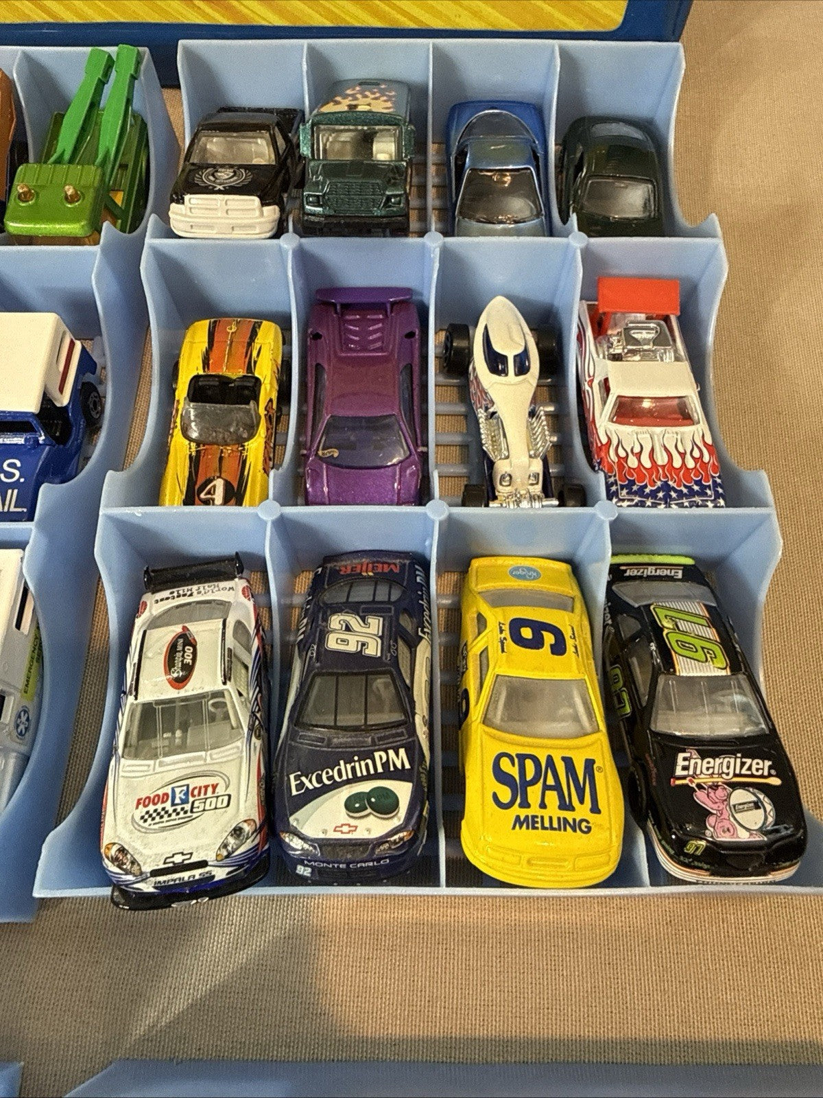 Vintage Tara Toys 48 Car Case Deluxe Diecast Carrying Case + 48 Cars 1980s-2000s