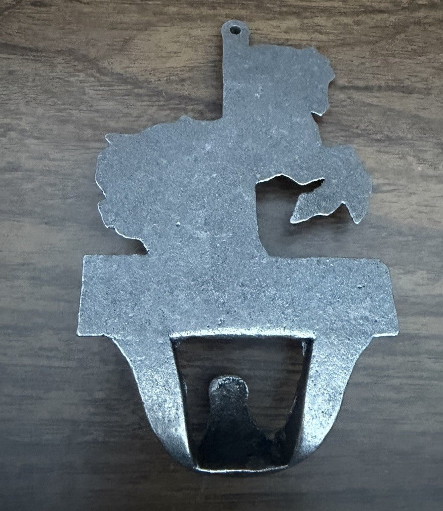 Pewter Carousel Horse Wall Hook Nursery Baby Room Decorative Hook