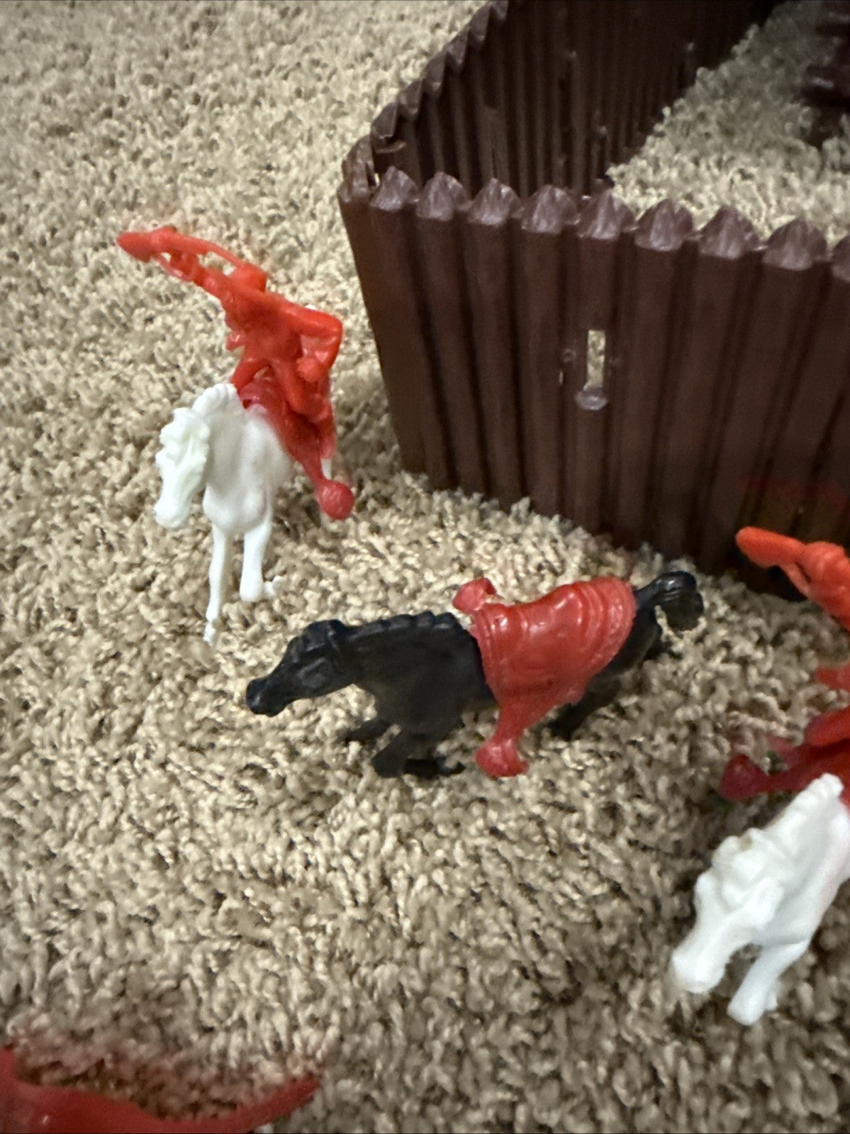 Vintage Jean Hoefler Fort Apache Western Set With Figures Horses Extras Germany