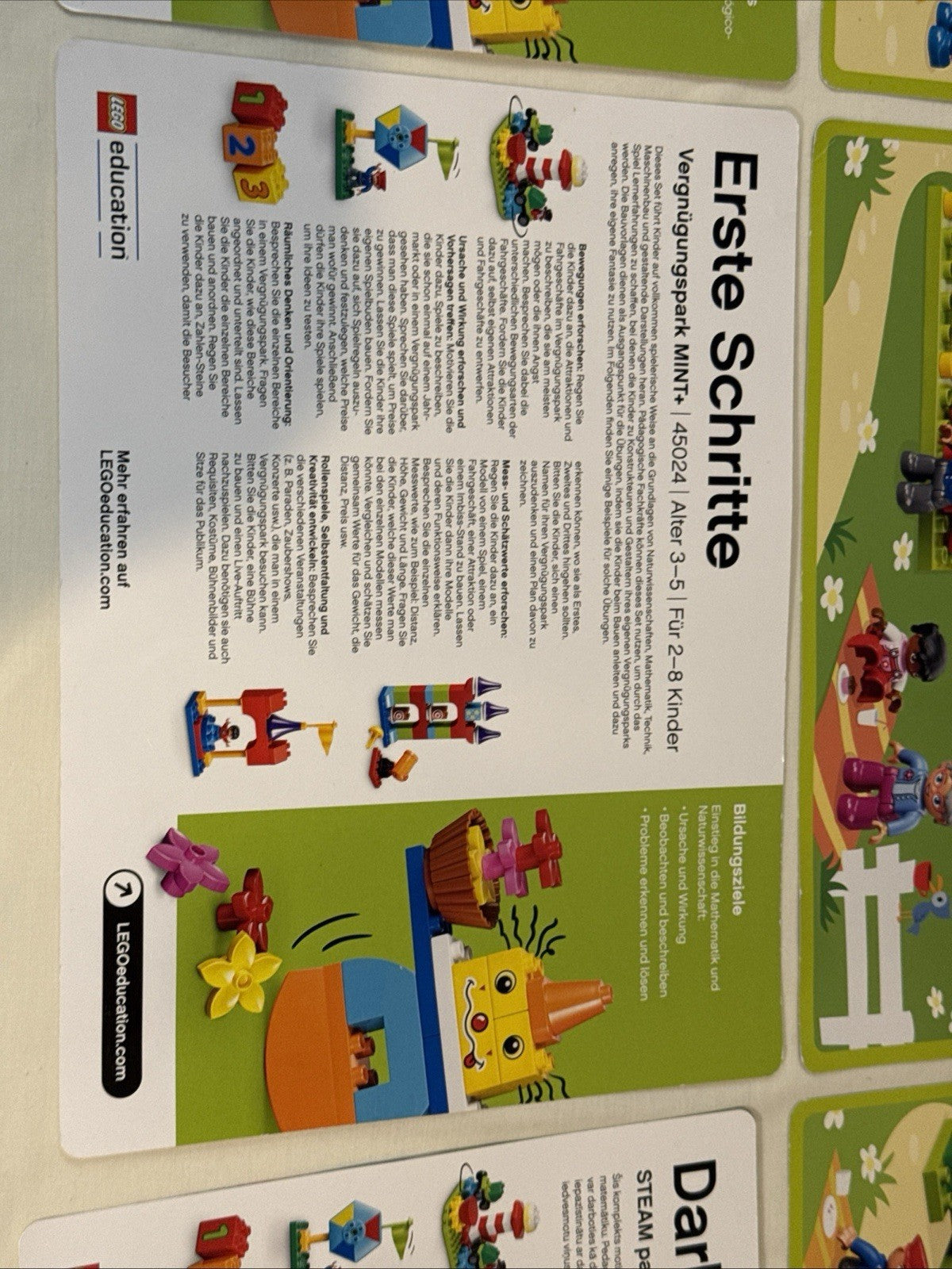 LEGO Education DUPLO STEAM Park 45024 Building Cards Replacement Instructions⁠