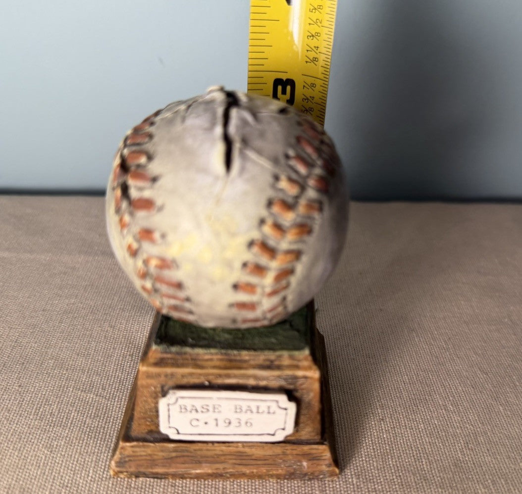 Vintage Commemorative Baseball Trophy Figurine Desk Display C 1936 Baseball