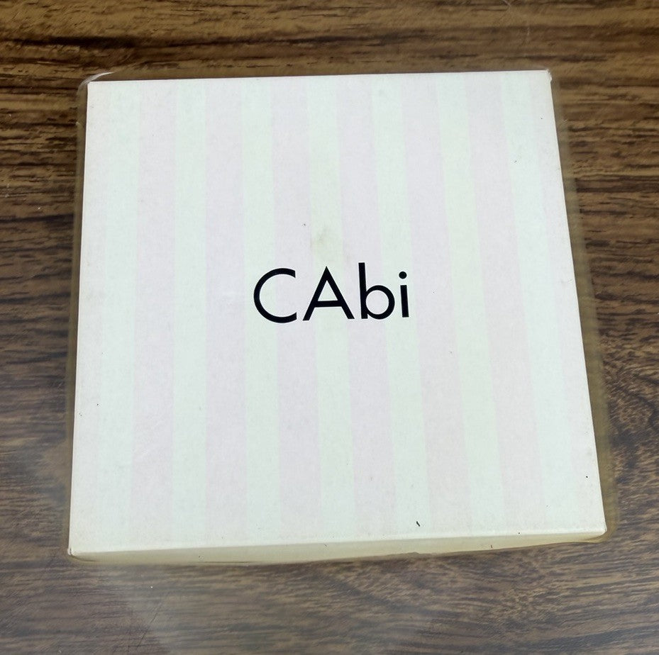 CAbi Fabric Coasters Set of 4 Floral Paisley Beaded Corners Boxed