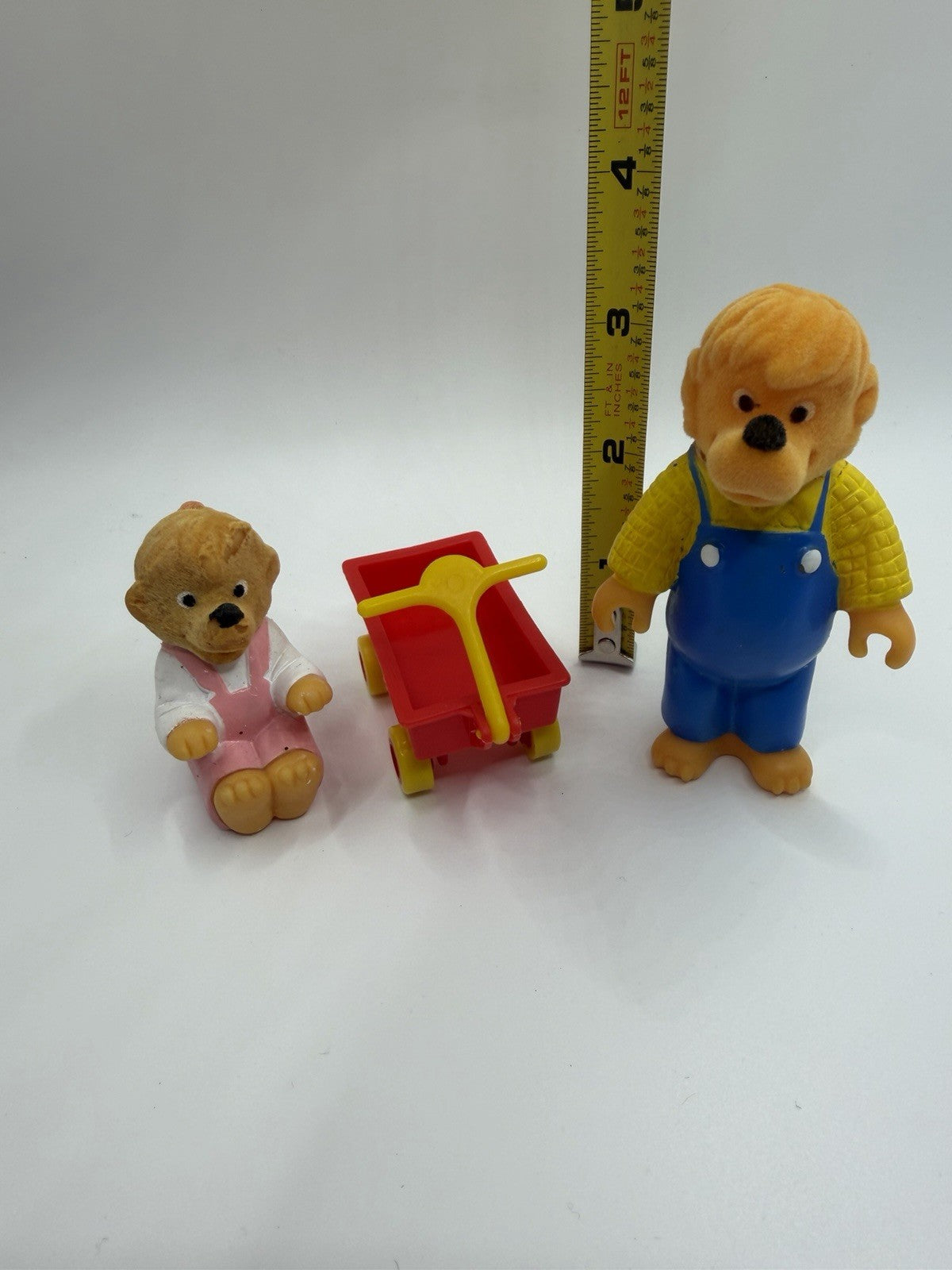 Vintage Berenstain Bears McDonalds Happy Meal Figures Shopping Cart Toy Set 1987