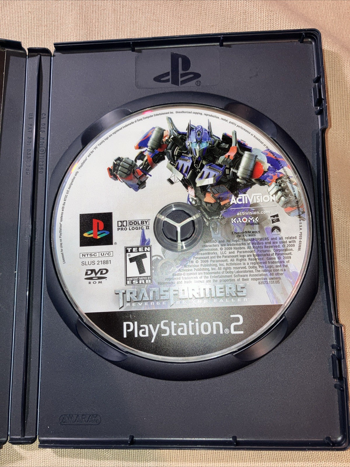 Transformers Revenge Of The Fallen Playstation 2 PS2 Game