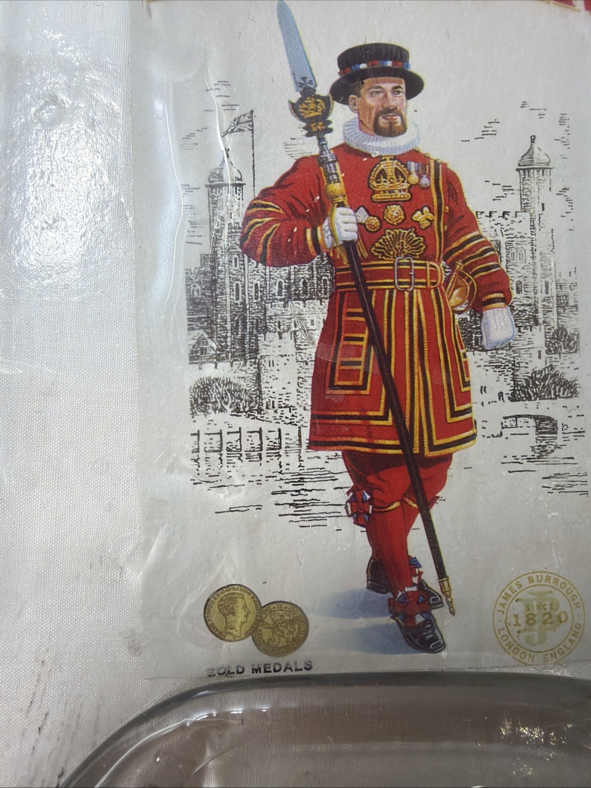 Beefeater 1820 Dry Gin Flattened Glass Bottle Wall Hanging Decor 13x5.5