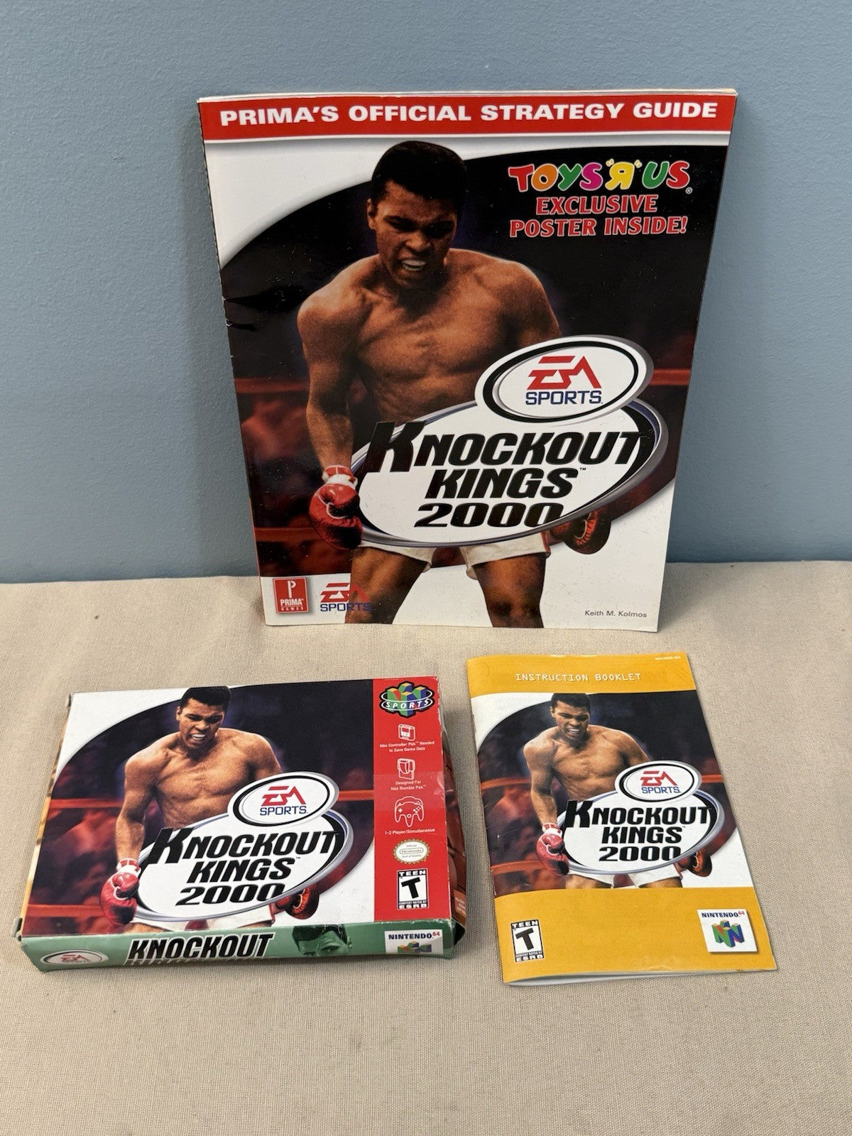 BOX ONLY Knockout Kings 2000 N64 ORIGINAL Box Manual Strategy Guide NO GAME