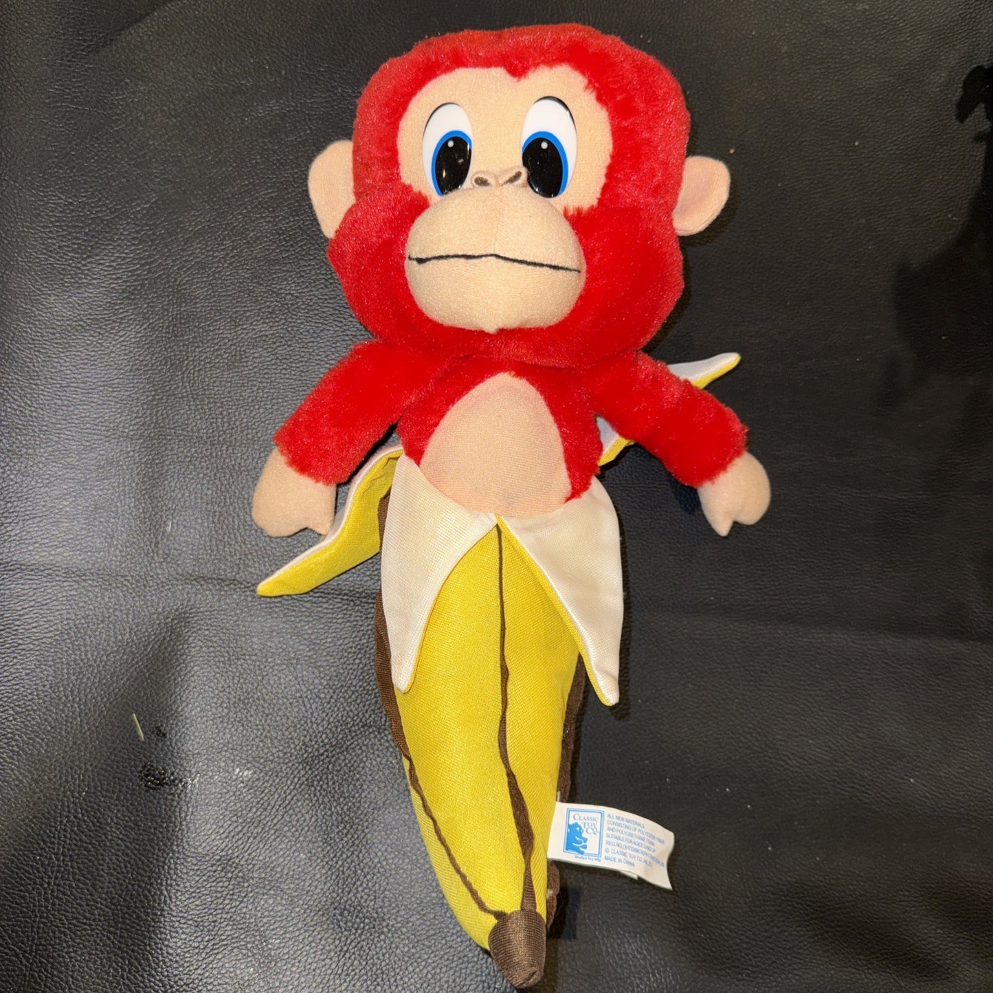 Classic Toy Company Brown Monkey Chimp Banana Plush Stuffed Animal 14"