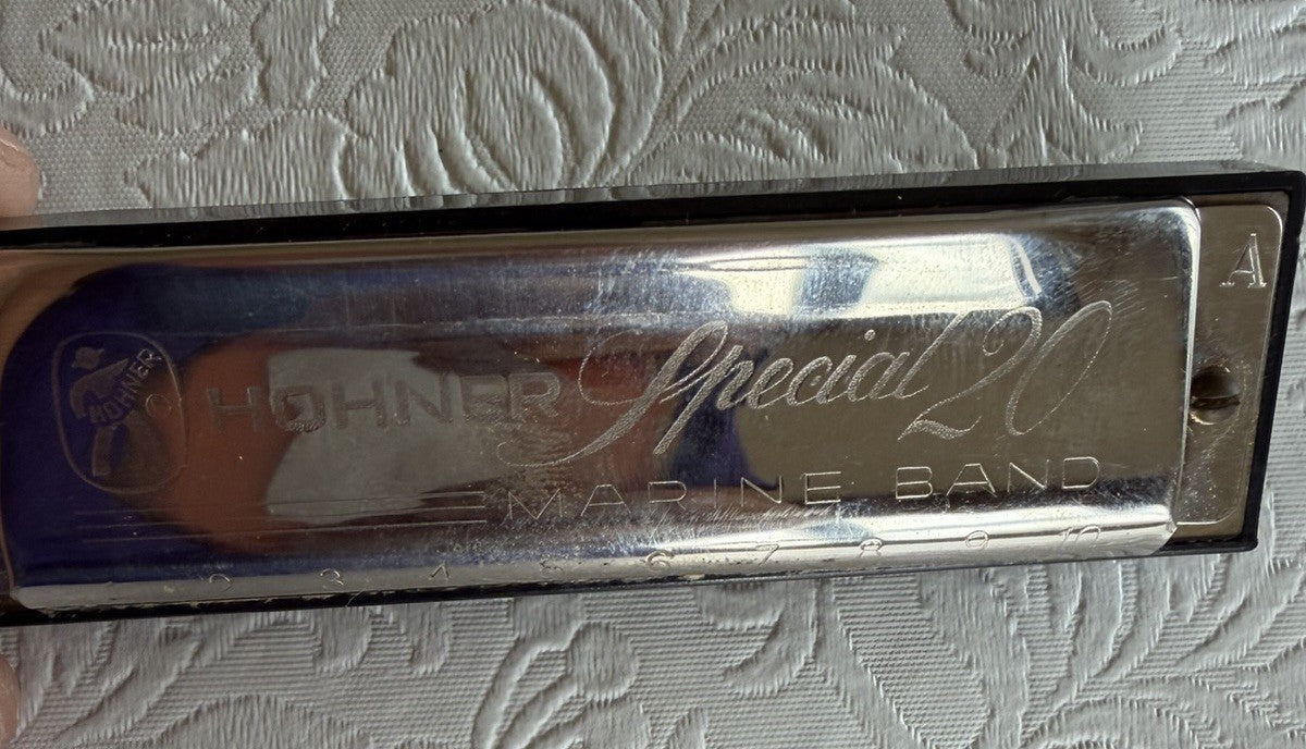 Vintage Hohner Special 20 Marine Band Harmonica Key A Case Germany Plus Kazoo