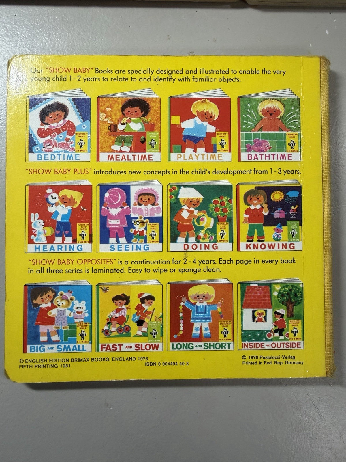 Vintage Brimax Tiny Tots Board Books Lot of 9 World Show Baby Opposites Picture