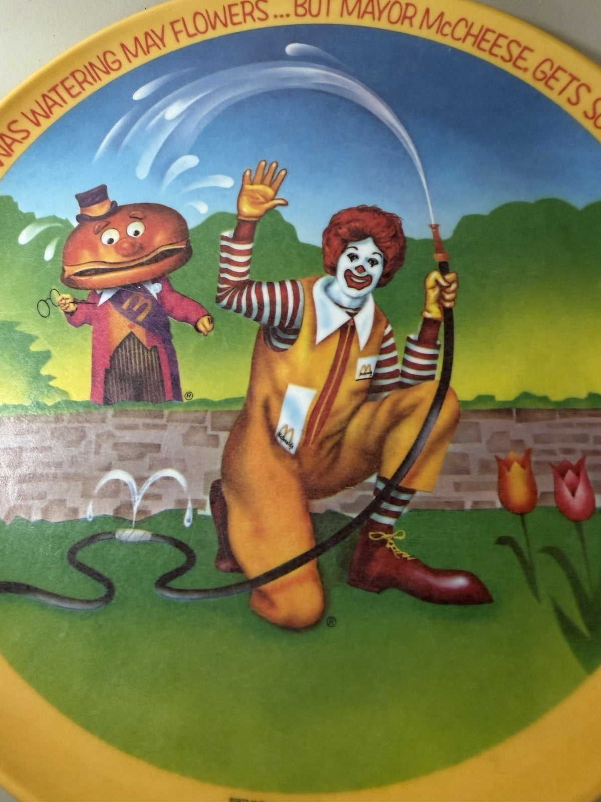 Vintage 1977 McDonalds Ronald Mayor McCheese Melamine Serving Tray Plate