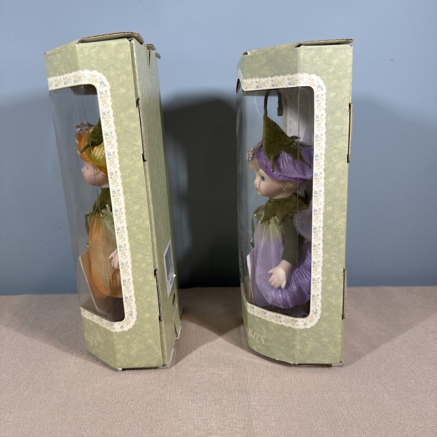Fairyland Fantasies Patsy Becky Porcelain Fairy Dolls NIB Pair