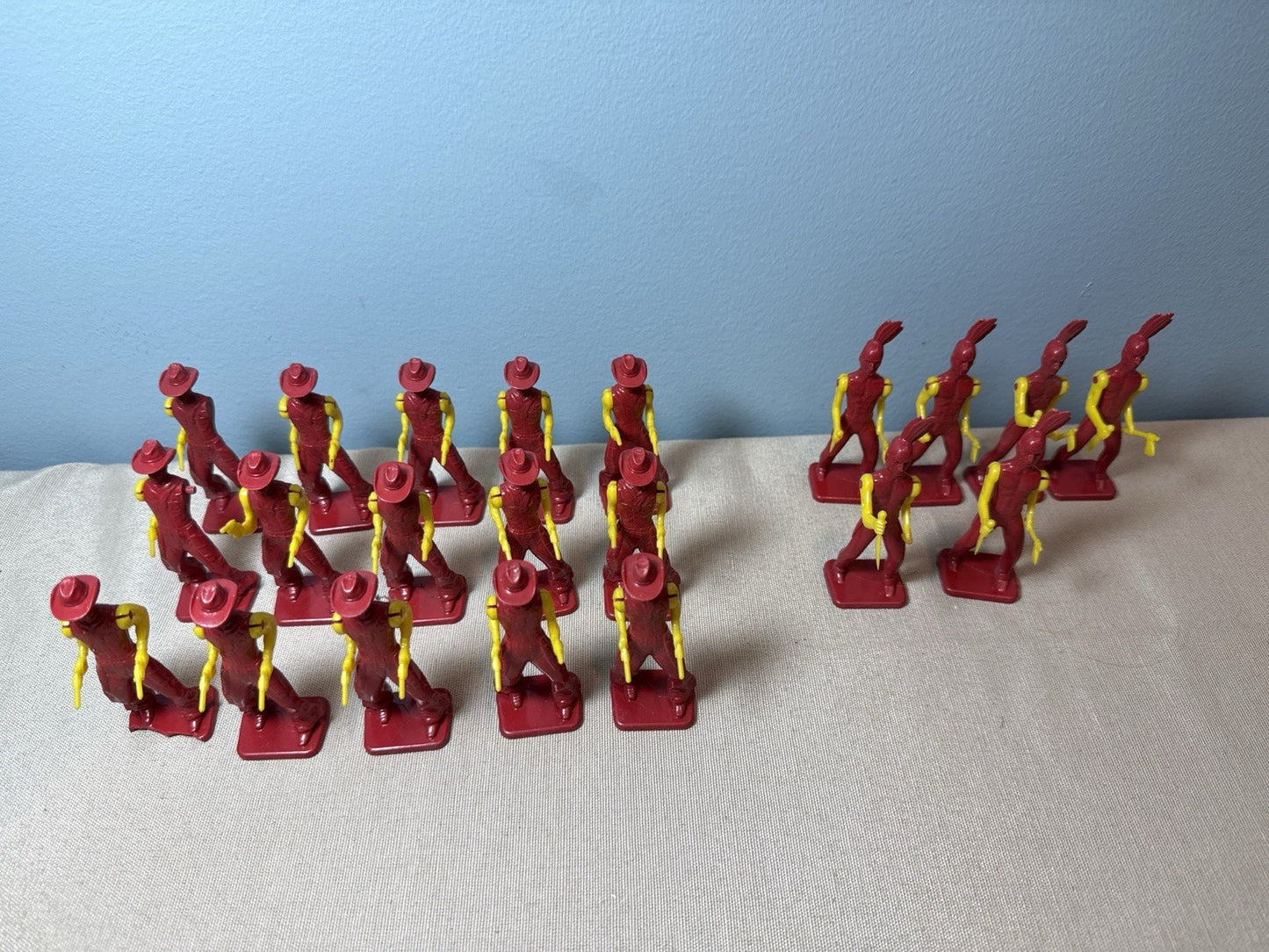 Vintage Ausley Thomasville GA Plastic Cowboys & Indians Lot Of 21 Figures