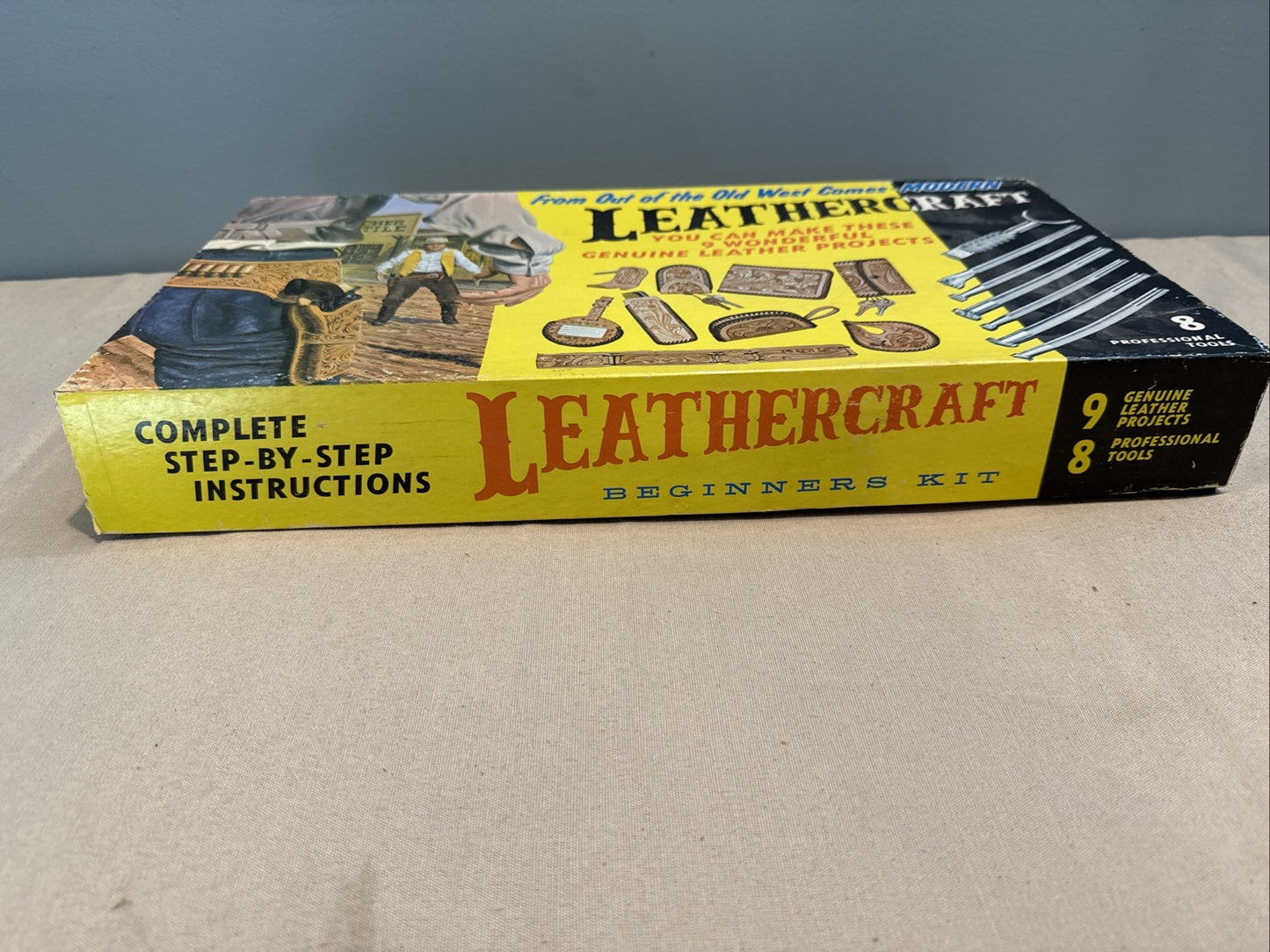 Vintage 1971 Tandy Leathercraft Kit 550 Old West Genuine Leather Project Set