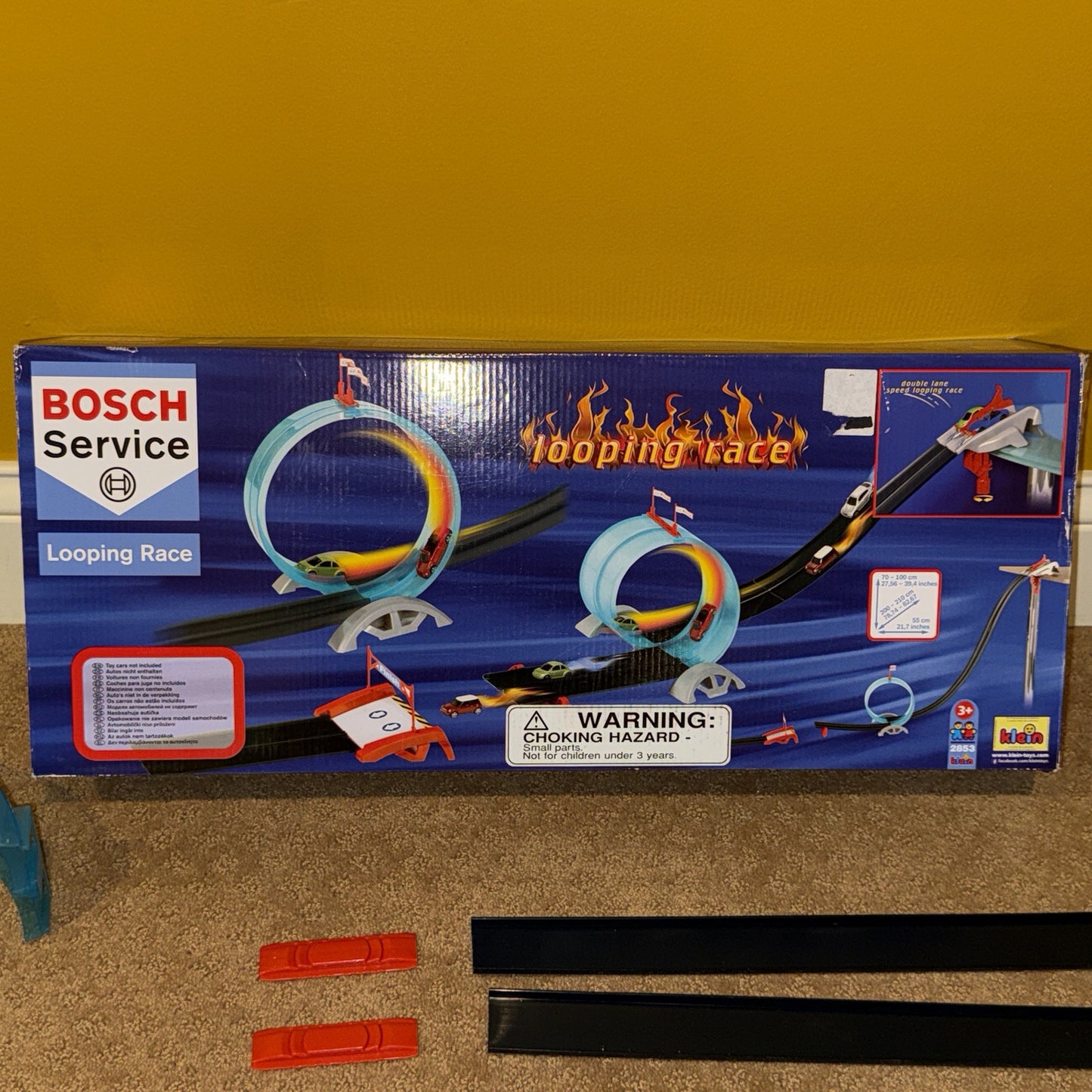 Vintage Bosch Service Looping Race Track Set Incomplete Missing 1 Loop