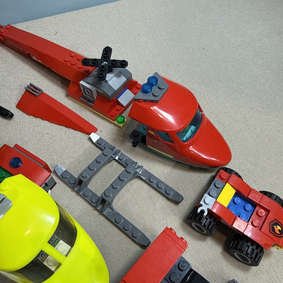 LEGO Fire Rescue Lot of Minifigures Firefighters Vehicles Accessories Parts
