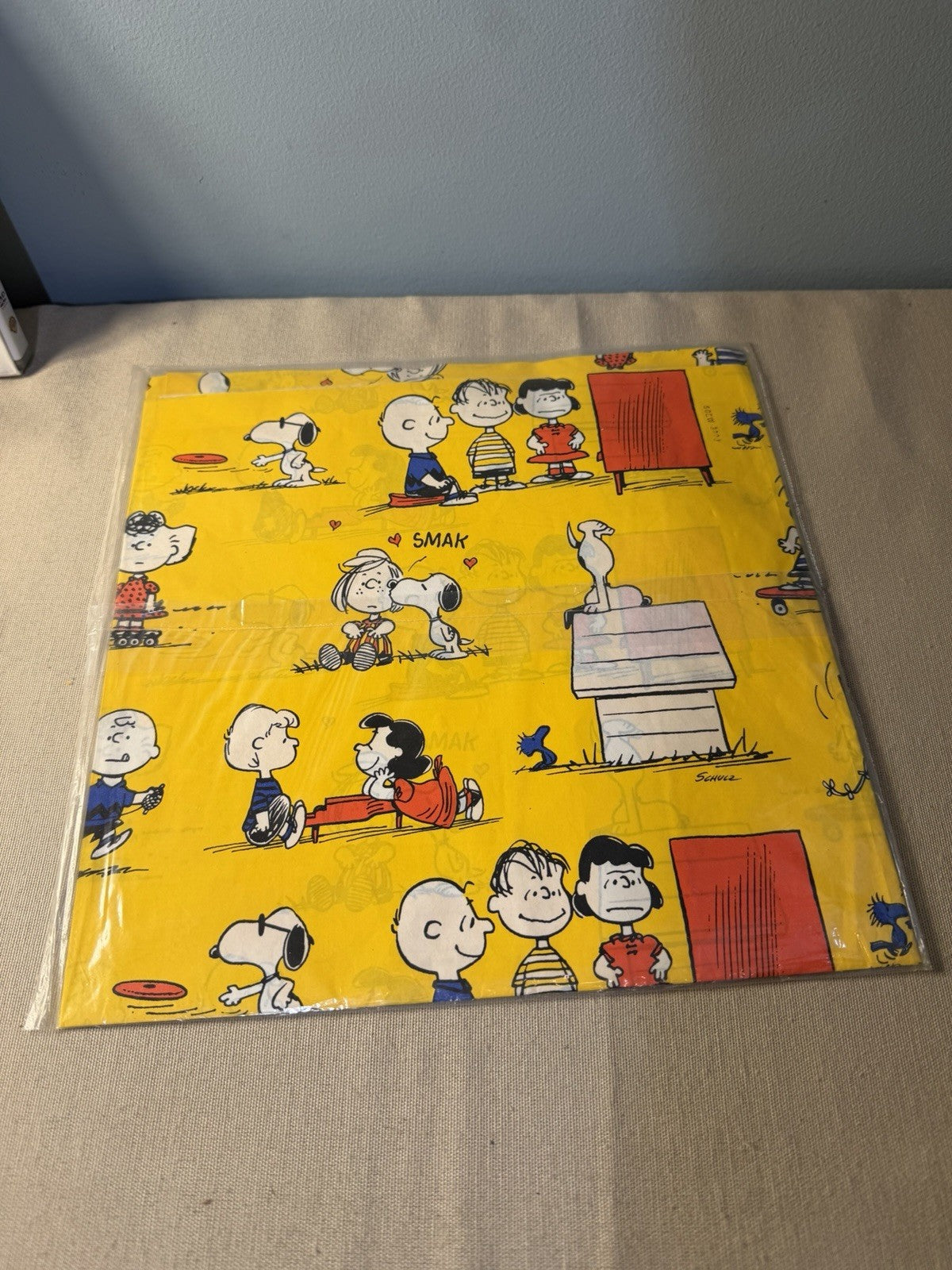Vintage Peanuts Charlie Brown Snoopy Toy Car Gift Wrap 1970s Mixed Collection