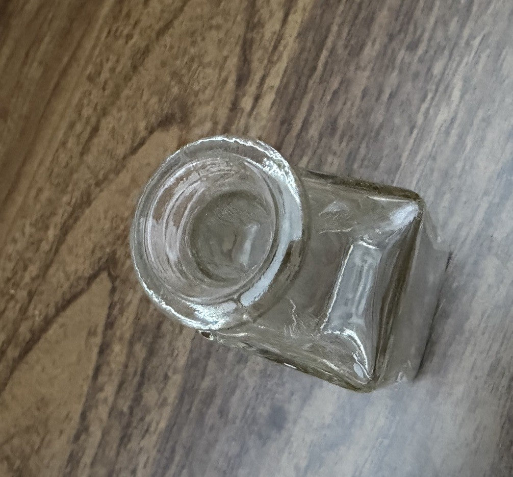 Vintage Czechoslovakian Diamond Quilted Glass Decanter Bottle