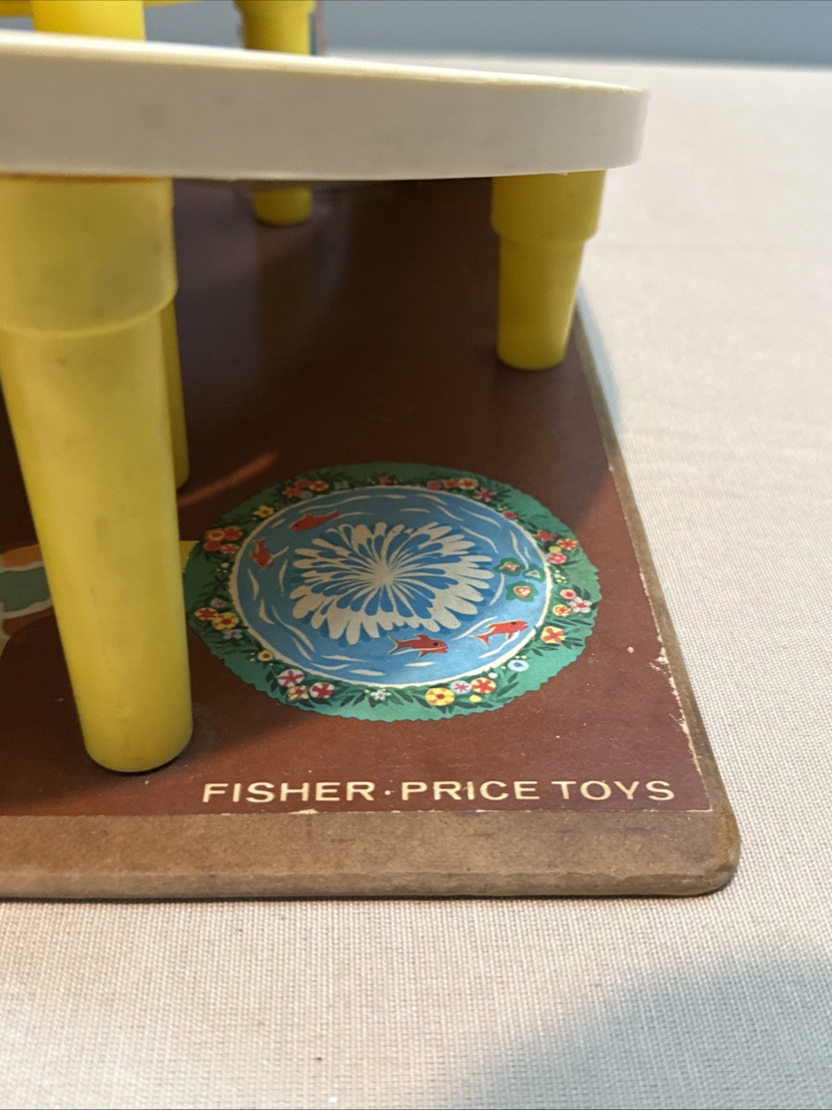 Vintage Fisher Price 930 Play Family Action Garage 1970 w/Box & Lift Incomplete