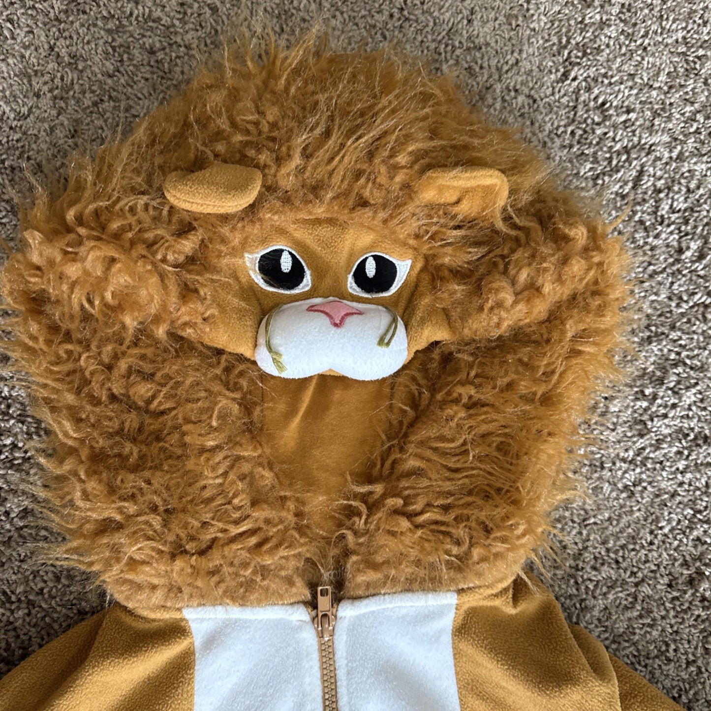 Lion Pajamas Plush Hooded Jumpsuit Xhilaration Costume Sleepwear Size Small