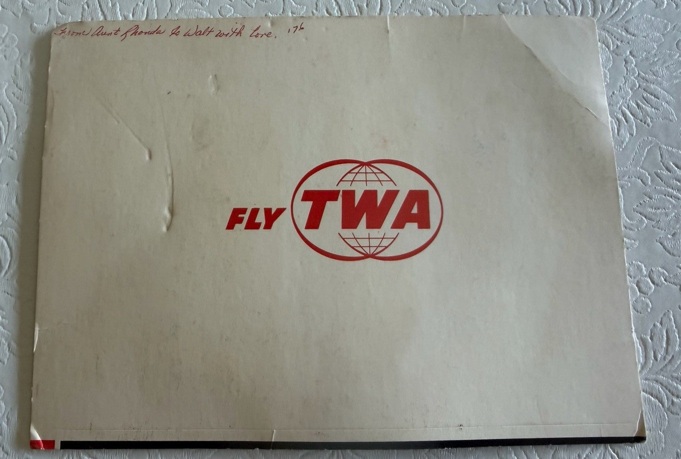 Vintage 1976 TWA Flying Magic Board Peel Stick Vinyl Game Lot of 2