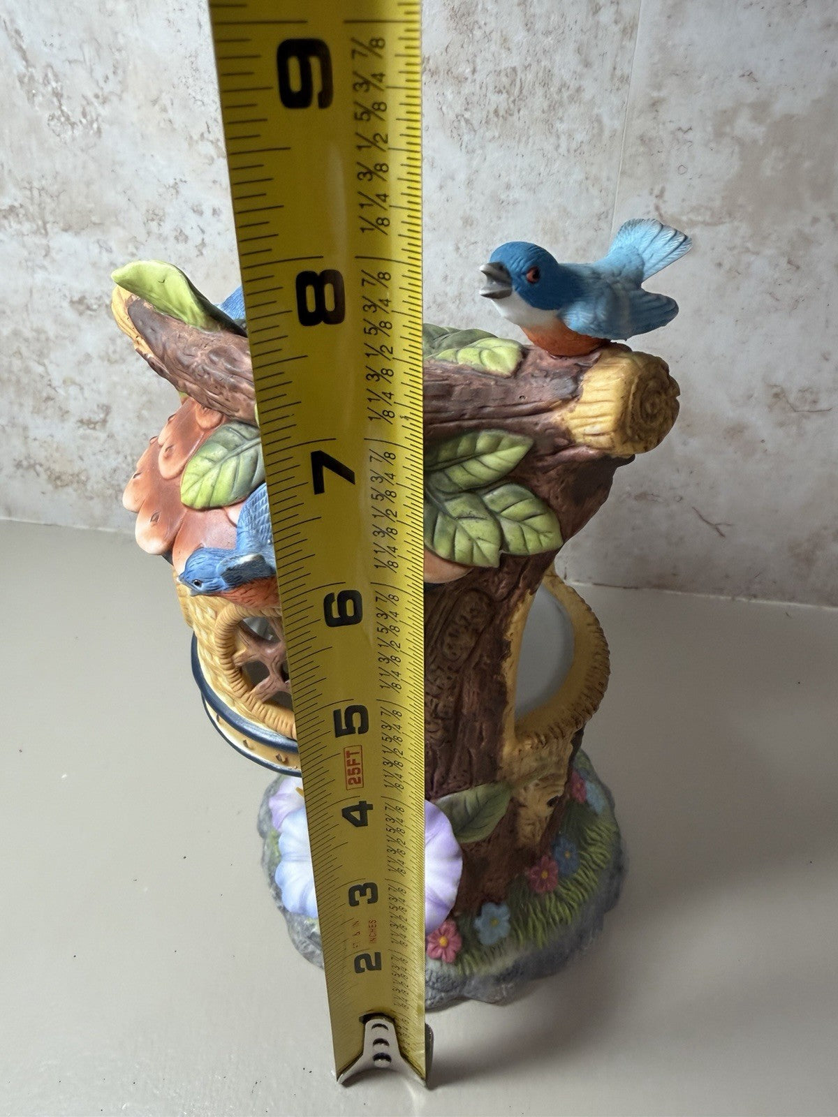 Vintage PartyLite Tree Top Inn P7320 Tealight Holder Birds Flowers New NIB Box