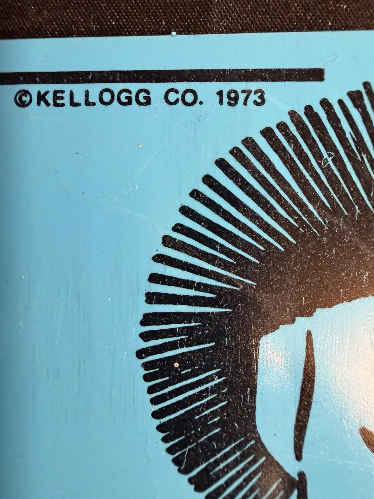 Kelloggs Cave Man Ogg Bicycle License Plate 1973 Bike Toy Premium