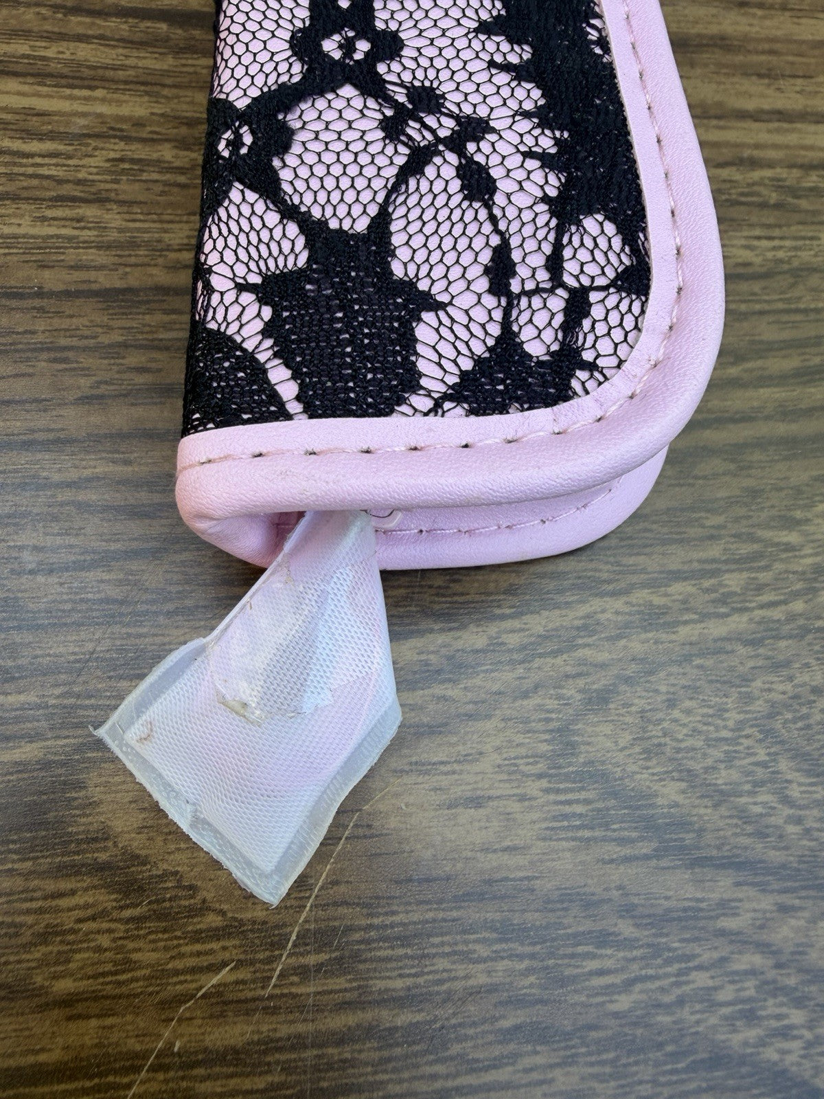 Avon Lace Brush Set Pink Black Cosmetic Makeup Brushes Case Vintage Beauty