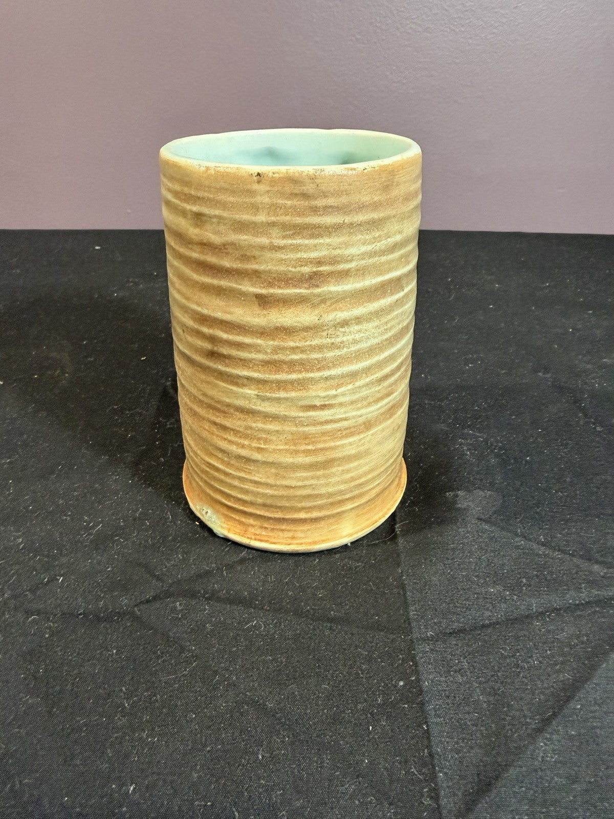 Vintage Hand Carved Stoneware Mug HeraldEagle Design Studio Pottery Spain 5"