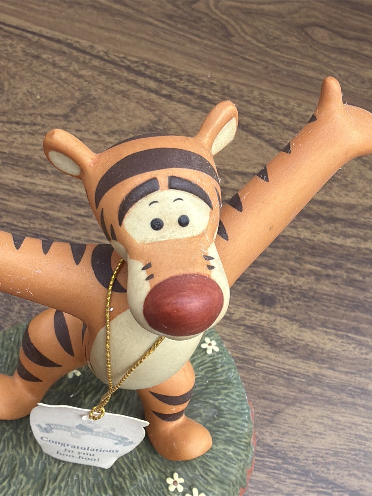 Disney Tigger Figurine Pooh Friends Congratulations You Hoo Hoo with tags 4.75"