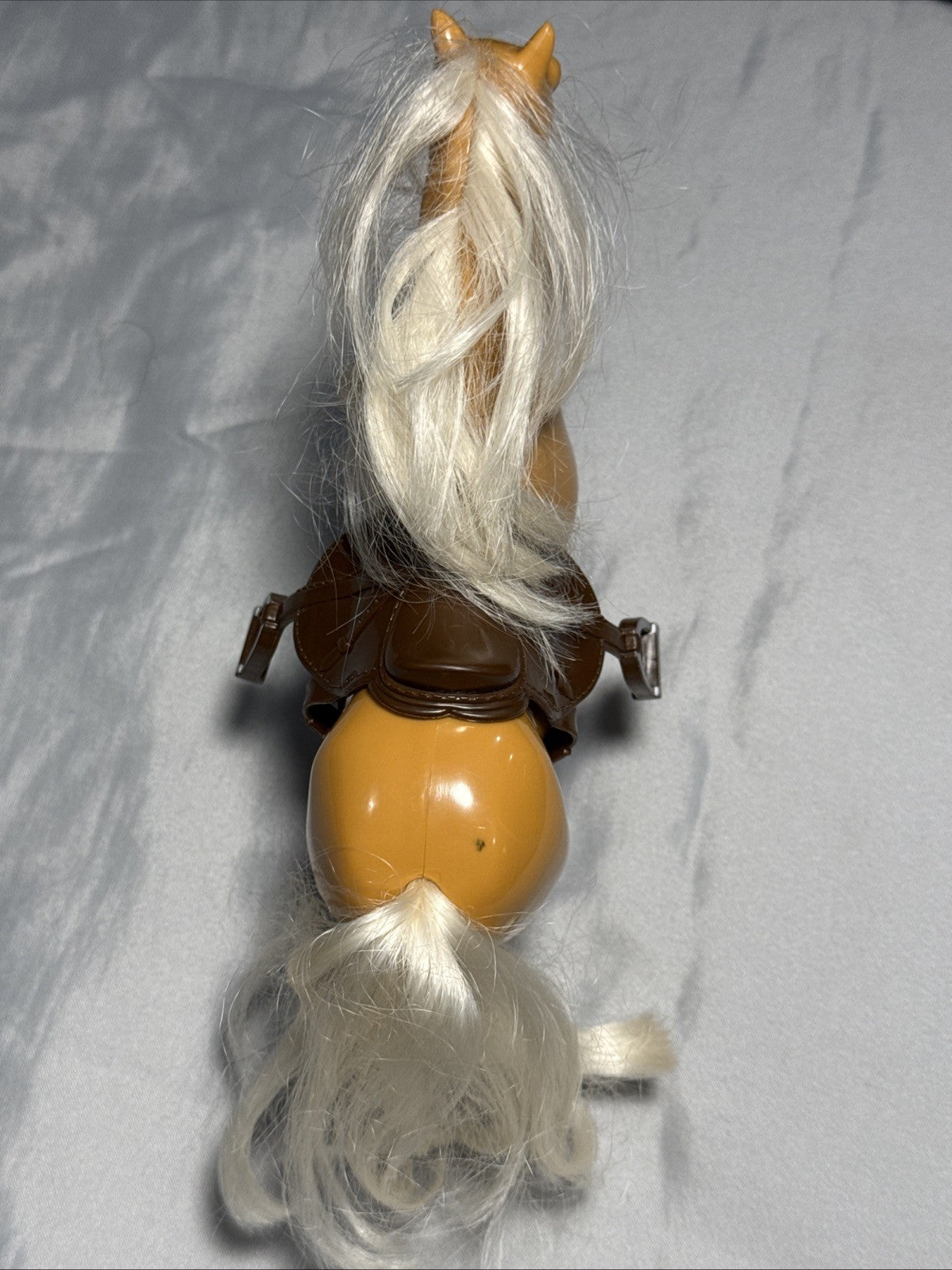 1997 Vintage Mattel Barbie Walking Horse With Saddle, Neck Bends