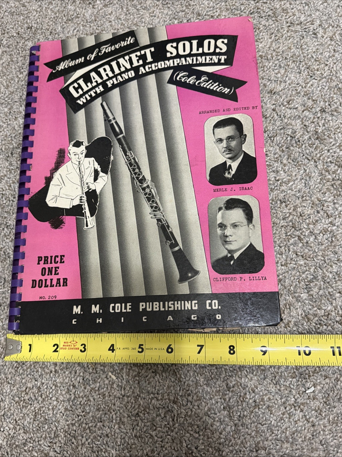 Vintage Clarinet Solos Album 1940 Sheet Music Songbook