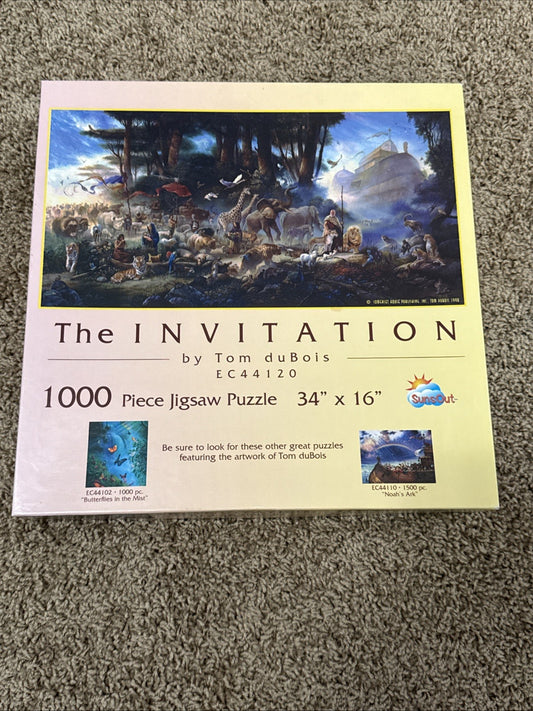 The Invitation Tom duBois -1000 Piece Jigsaw Puzzle - 34" x 16"Noah's Ark Sealed