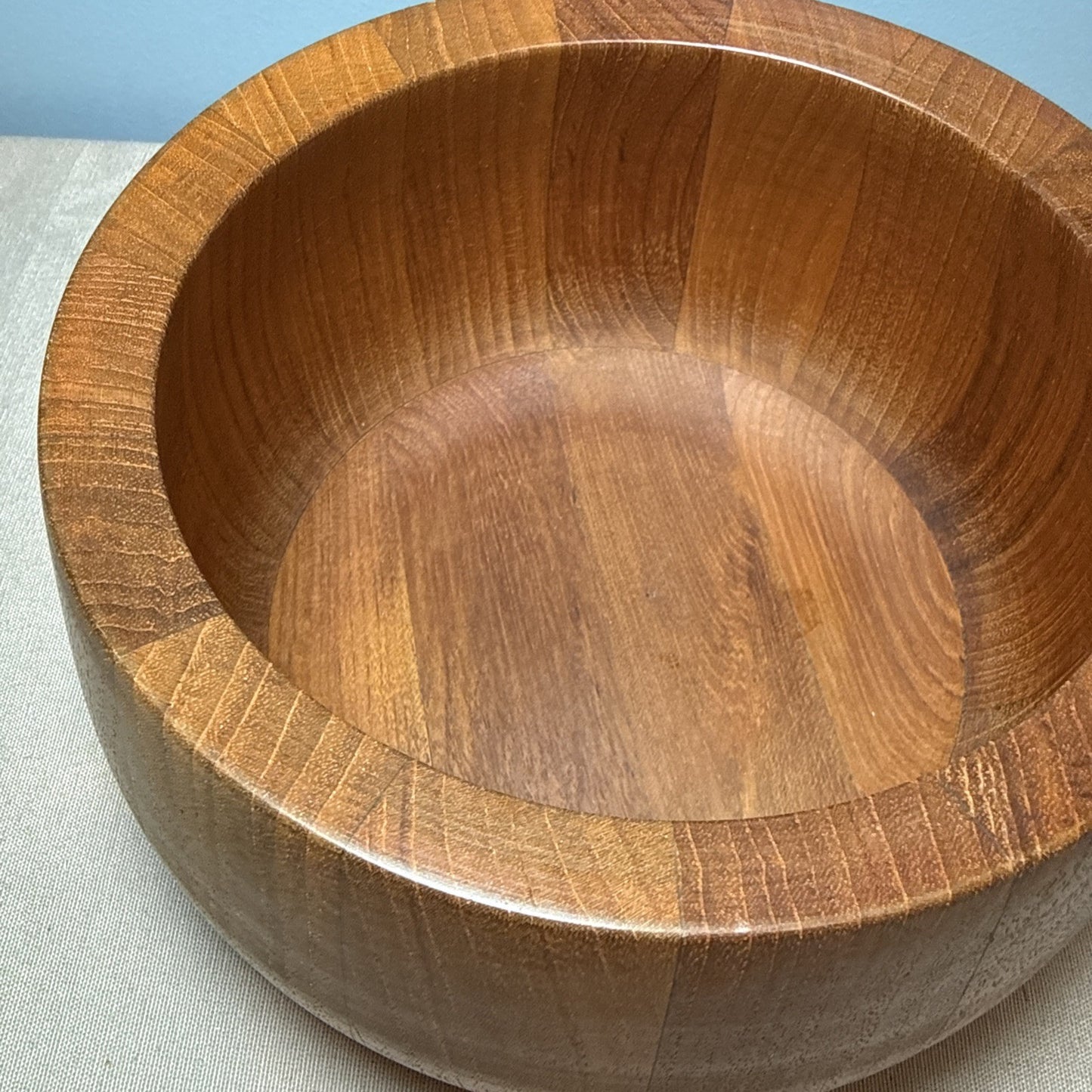Dansk Jens Quistgaard Staved Teak Salad Bowl 6 Inch Mid Century Modern Vintage